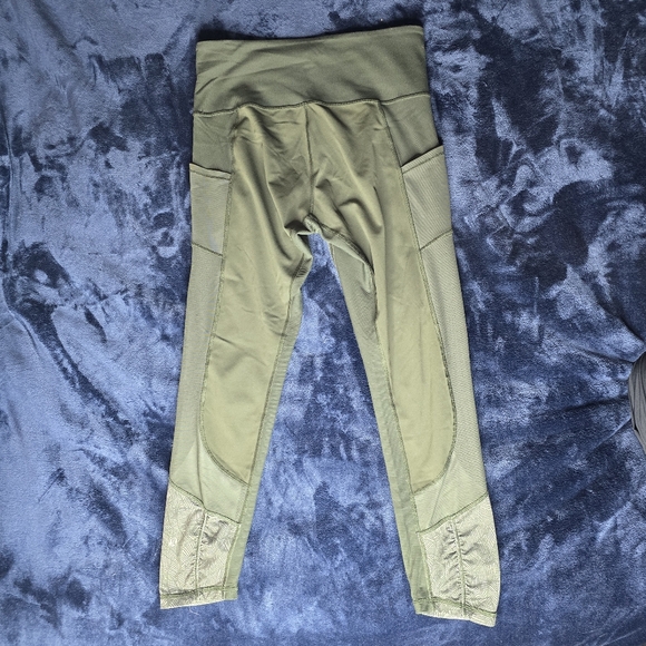 Lululemon High Times Pant Luxtreme Mesh Size 10 Jazzy White Gator Green / Gator - Picture 6 of 15